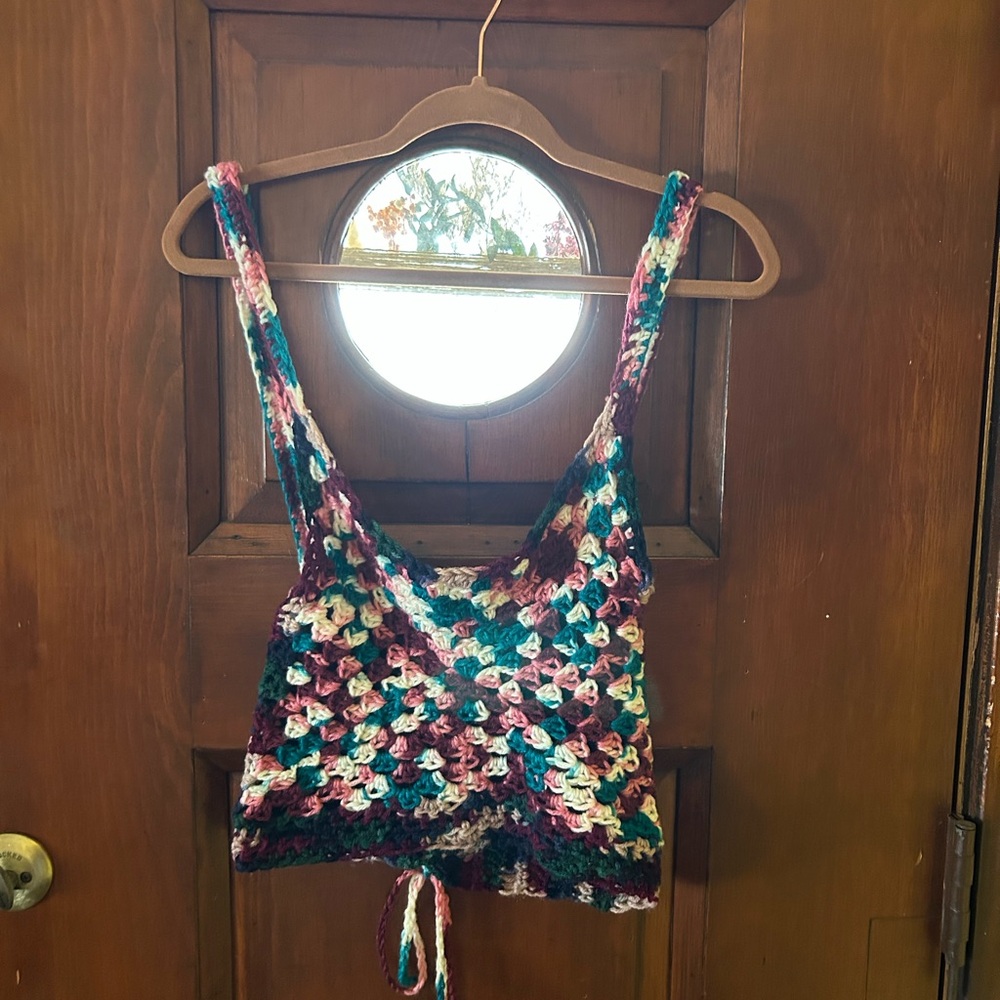 Multicolor Crochet Women Top